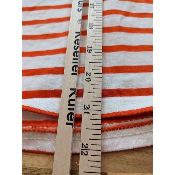 🐢SOLD🐢 J. Crew Top XS White Red Striped Long Sleeve Tie Back Casual Classic - Picture 9 of 11